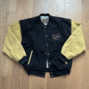 Wayne Gretzky’s 90s Y2K Canvas Jacket - Men’s Size S - Black & Tan - EUC